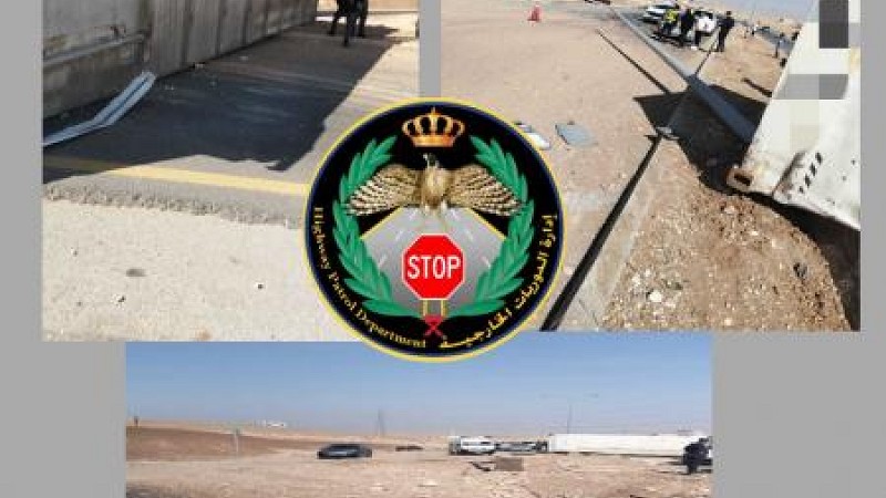 تدهور شاحنة سمك يغلق طريق الزرقاء - إربد